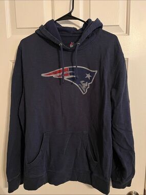 Majestic Navy Pullover Hoodie with Team Logo